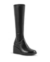 Vagabond Shoemakers Womens Black Deena Knee-high Wedge-heel Leather Boots In Black