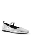 Vagabond Shoemakers Delia Mary Jane Flat In Silver