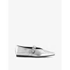 Vagabond Shoemakers Wioletta Mary Jane Flat In Silver Metallic