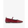 Vagabond Shoemakers Delia Mary Jane Flat In Red Patent Leather