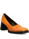 Vagabond Square-toe Block-heel Pumps In Orange