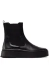 Vagabond Stacy Elastic-panel Platform Boots In Black
