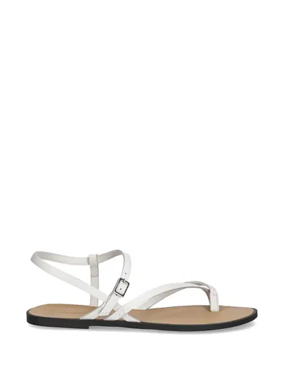 Vagabond Strap Buckle Sandals In White