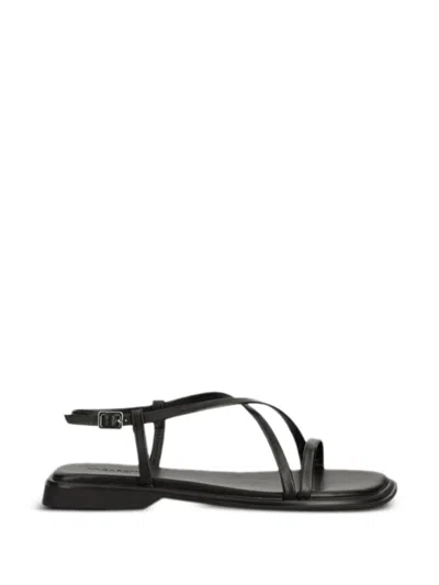 Vagabond Shoemakers Izzy Leather Flat Strappy Sandals In Black