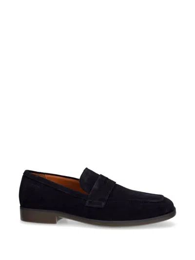 Vagabond Troy Suede Penny Loafers In Blue