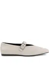 Vagabond Wioletta Buckle-fastening Ballet Flats In White