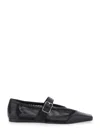 Vagabond Wioletta Buckle-fastening Mesh Ballet Flats In Black