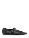 Vagabond Wioletta Buckle-fastening Mesh Ballet Flats In Black