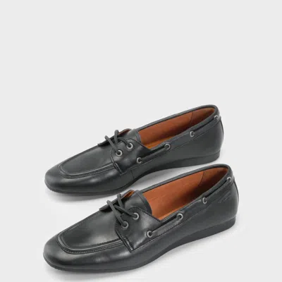 Vagabond Hillary Lace-up Boat Shoes In Black