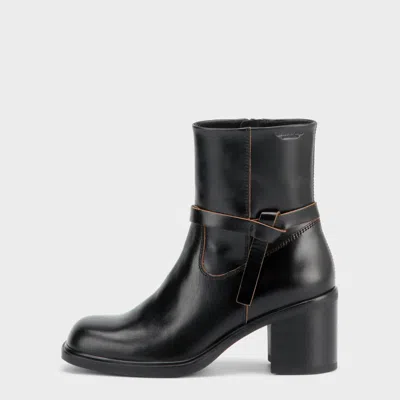 Vagabond Women's Black, Leather/contrast Edges
