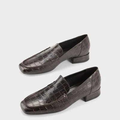 Vagabond Women's Dark Brown Embossed Leather In Black