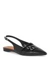 Vagabond Hermine Pointed-toe Buckled Ballet Flats In Black