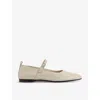 Vagabond Womens Off White Delia Leather Mary Jane Flats In Off White