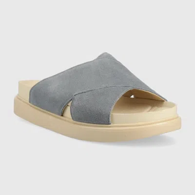 Vagabond Women's  Erin 5332-040-61 Sandals Blue Suede Slip On Slide Gal1486 In Gray