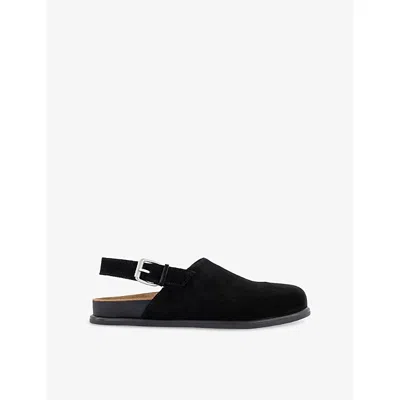 Vagabond Womens Black Effie Suede Buckle Mules Eur 39 / 6 Uk