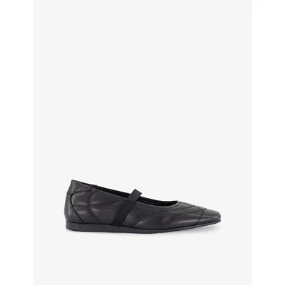 Vagabond Womens  Hillary Seam-pattern Leather Ballet Pumps