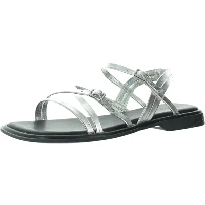 Vagabond Womens Comfort Insole Leather Strappy Sandals In Silver