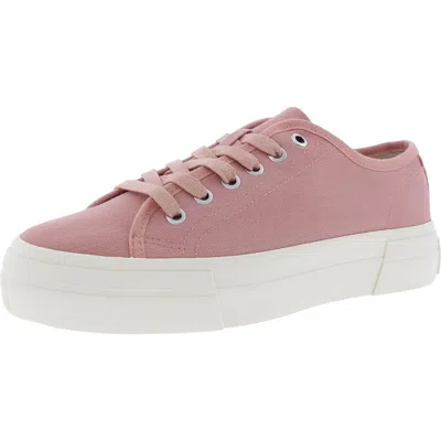 Vagabond Womens Lace-up Canvas Casual And Fashion Sneakers In Pink