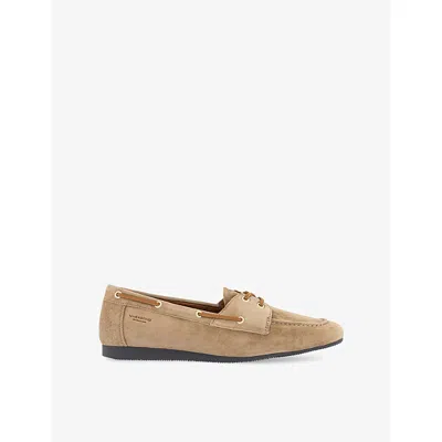 Vagabond Womens  Hillary Suede Boat Shoes In Nought