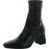 Vagabond Womens Black Flared-heel Leather Heeled Ankle Boots In Black