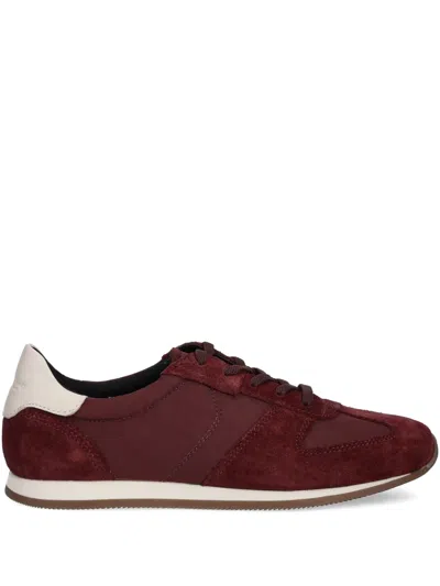Vagabond Yasmin Suede Panelled Sneakers In Burgundy