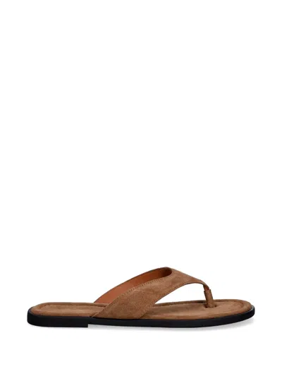 Vagabond Zaida Suede Flip Flops In Brown