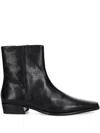 Vagabond Zip-detail Pointed-toe Boots In Black