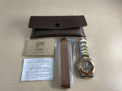 Pre-owned Vague Watch Co . Watch Brwn Gmt (brown Gm Tea) Bg-l-001-sb