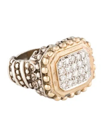 Pre-owned Vahan Two-tone Diamond Cocktail Ring In Multi