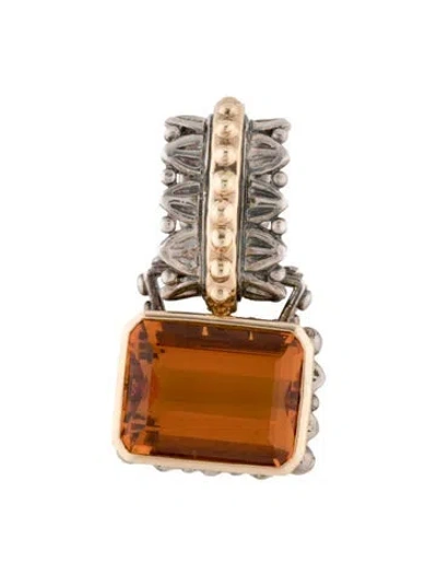 Pre-owned Vahan Vintage Citrine Pendant In Multi