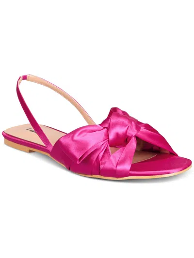 Vaila Lila Womens Sateen Knot Front Ankle Strap In Pink