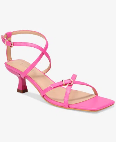 Vaila Shoes Women's Isabella Strappy Kitten-heel Dress Sandals In Pink
