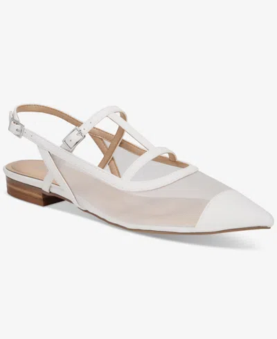 Vaila Shoes Women's Luna Slingback Flats In White