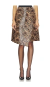 Vaillant Apron-style Leather Midi Wrap Skirt In Brown