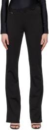 Vaillant Black Asymmetric Trousers In Black
