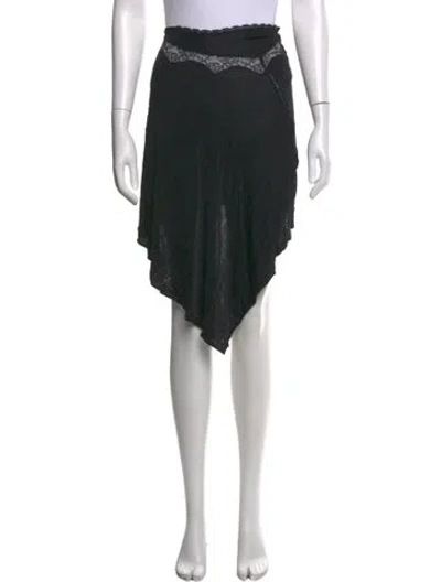 Pre-owned Vaillant Lace Pattern Mini Skirt In Black