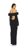 Vaillant Oversized Braid Knitted Mini Dress In 블랙