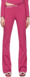 Vaillant Purple Asymmetric Trousers In Red Violet