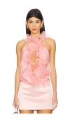 Vaillant Ruffles Top In Rose