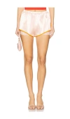 Vaillant Satin Boxer Mini Short In 桃红色