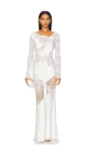 Vaillant Satin Maxi Dress In White