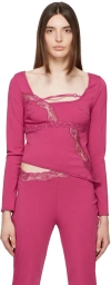 Vaillant Ssense Exclusive Purple Asymmetric Blouse In Red Violet