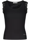 VAILLANT STUDIO LACE-TRIM RIBBED TANK TOP