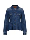 Vaillant Studio Peplum Jacket In Blue