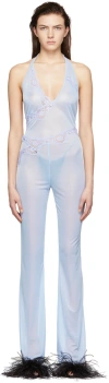 Vaillant Studio Ssense Exclusive Blue Jumpsuit In Baby Blue