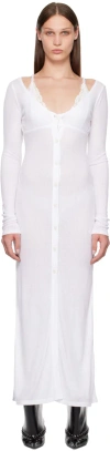 Vaillant White Cardigan Midi Dress In White