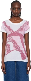 Vaillant White Graphic T-shirt In Blanc
