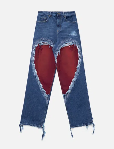 Vain Heart Cut Out Jeans