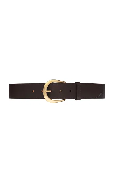 Vaincourt La Chaleureuse Medium Leather Belt In Brown
