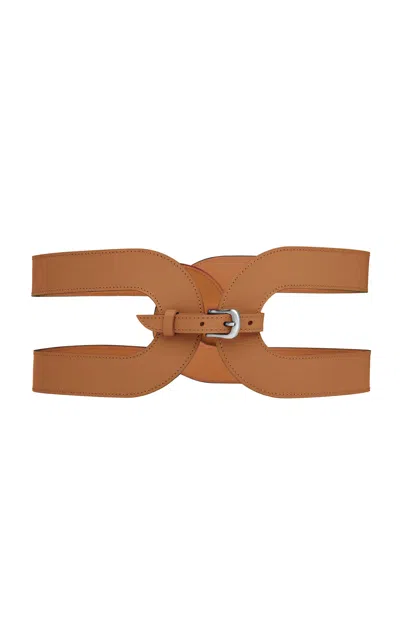Vaincourt La Délicieuse Large Leather Belt In Brown
